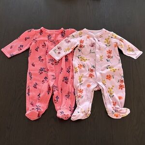 Carters Floral Footies (Buy 1 Footie, Get 1 Free)